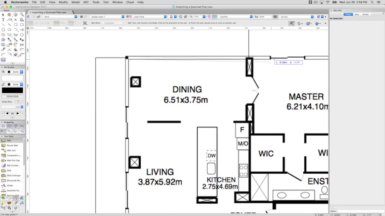 BIM Architectural - Importing Scanned Plan
