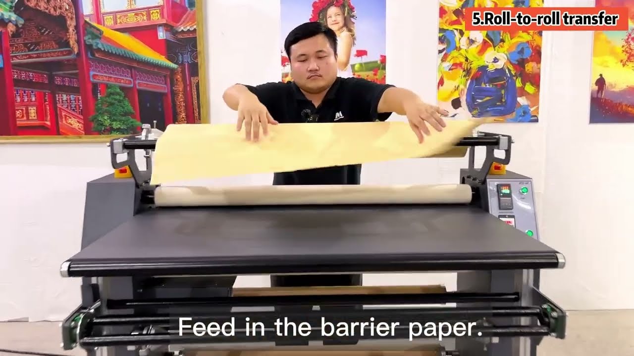 How to Transfer Fabric with Rotary Heat Press Machine