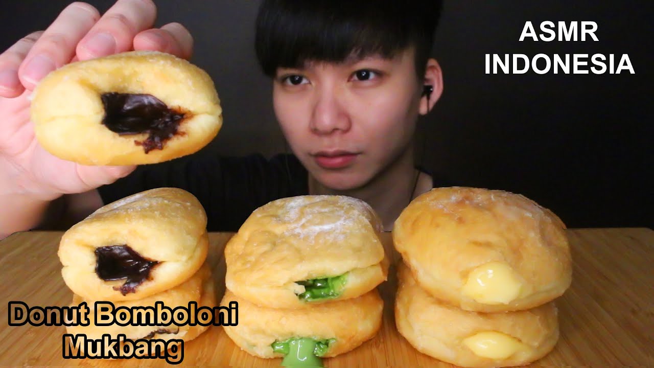 Request ASMR MUKBANG DONUT BOMBOLONI ASMR INDONESIA | Robius ASMR