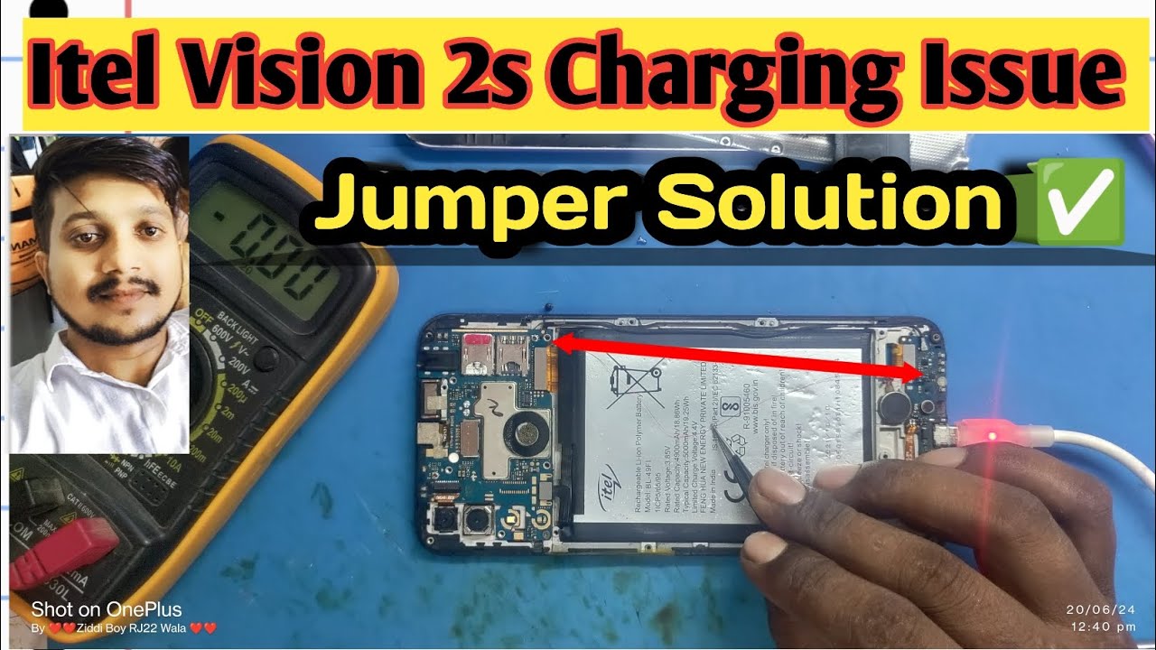 Itel Vision 2s / slow charging solution/ charging jumper Solution ✅/itel p651l  charging problem fix