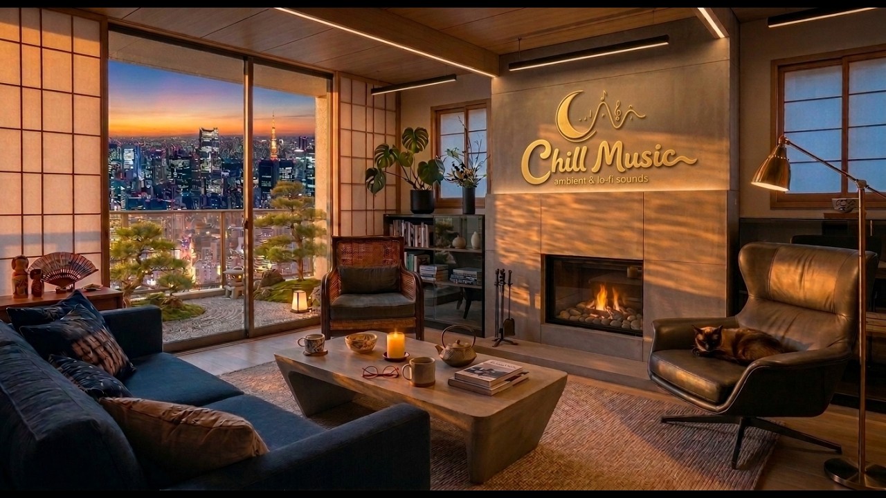 Cozy Night Lofi🌙 Chill Music to Study, Work & Unwind - Tokyo Nights 🗼🌃