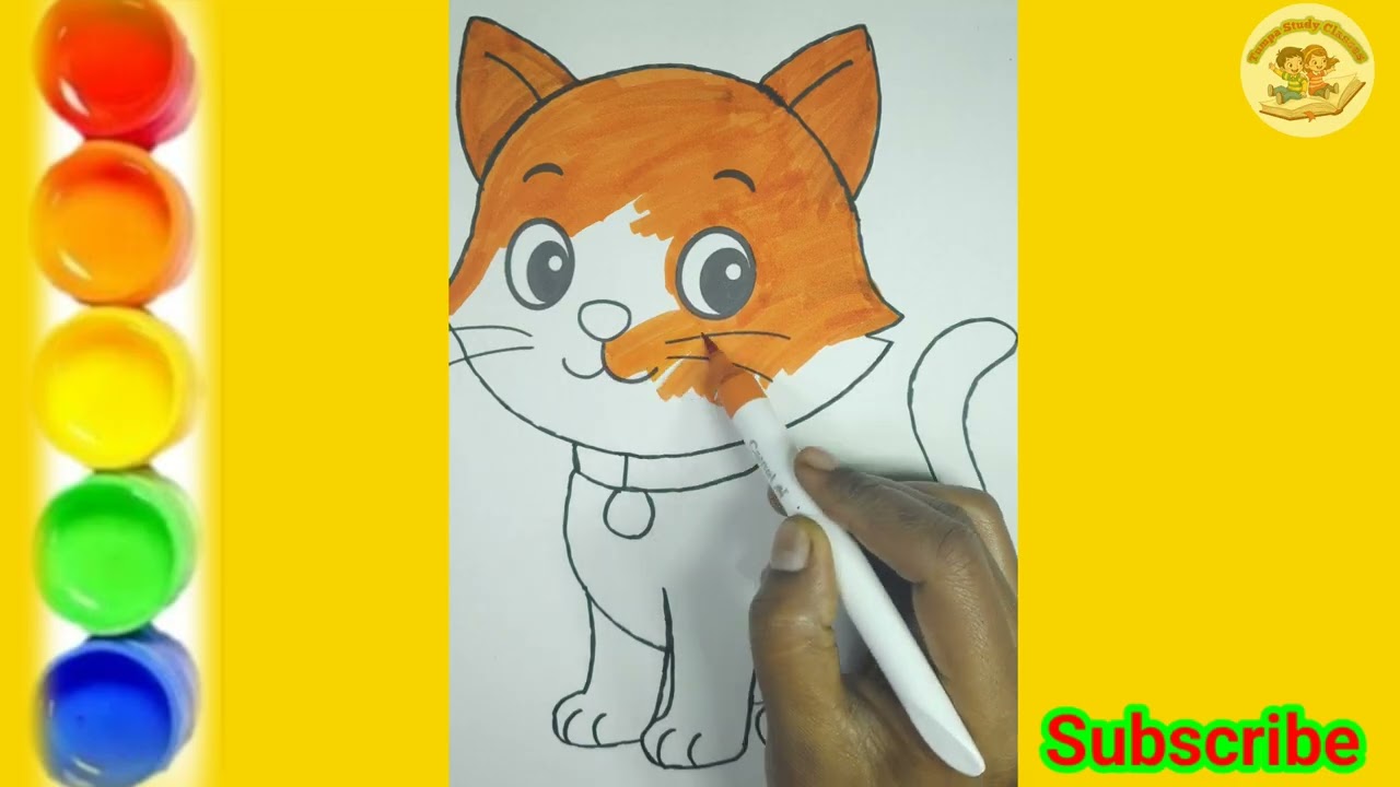 Cat 🐈 Drawing and painting 🎨🖌️ 