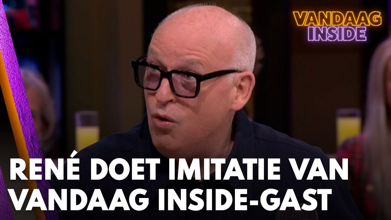 Ren&eacute; van der Gijp doet imitatie van Vandaag Inside-gast: 'Een hele rare, bijzondere man!'