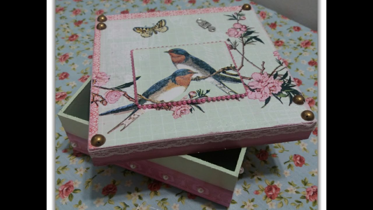 Decoupage com Guardanapo em Caixa MDF