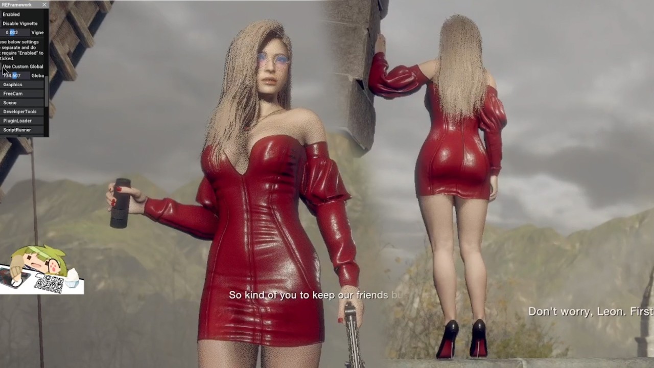Ada wong long hair - RE4R - Crimson jordie dress mod