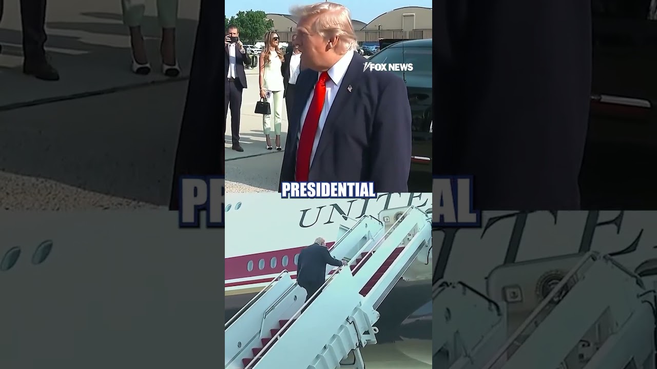 WATCH: Trump boards brand-new Air Force One for the first time #foxnews #news #shorts