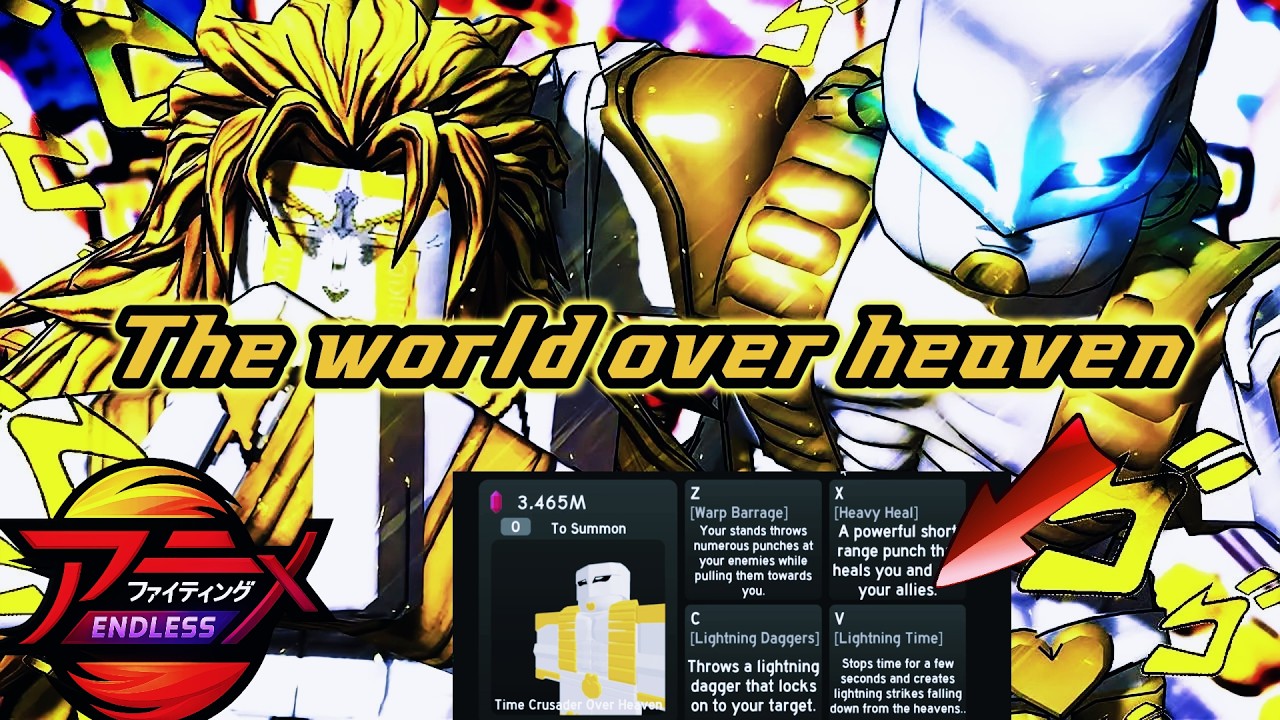 The Word Over Heaven Quest and Showcase in Anime Fighting Simulator Endless