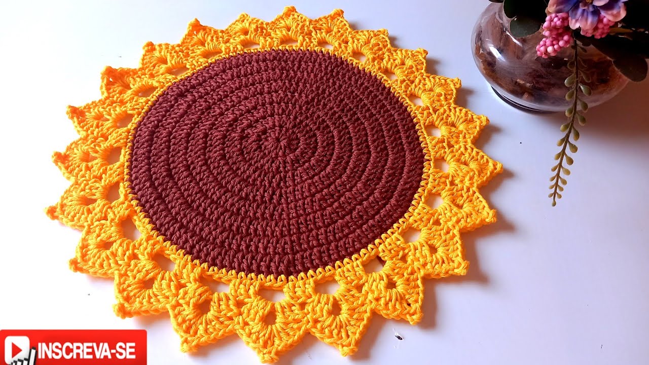americano girassol simples e mega fácil #crochet #mesaposta #centrodemesadecrochê