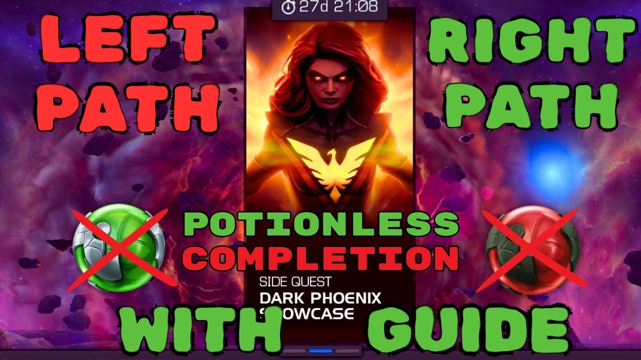 Dark Phoenix Showcase | Left And Right Path Easy Completion With Guide | Mcoc