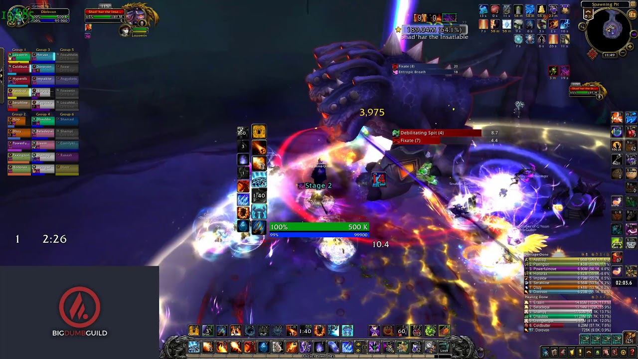 Big Dumb Guild - Mythic - Shad'har the Insatiable - Fire Mage - World 3rd Kill