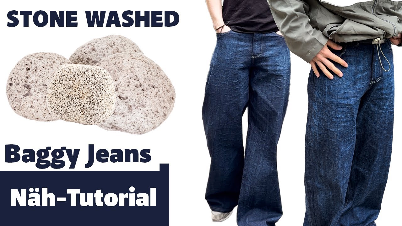 Baggy Jeans nähen & stone washen | Nähanleitung für Jeans und DIY stone washing