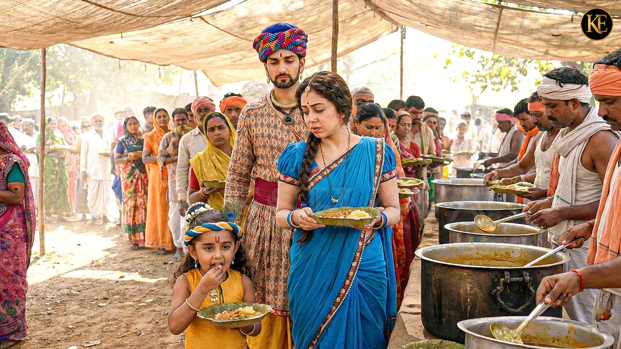 गोकुल के भंडारे में पहुचे बाल कान्हा | Yashomati Maiyaa Ke Nandlala || Krishan leela