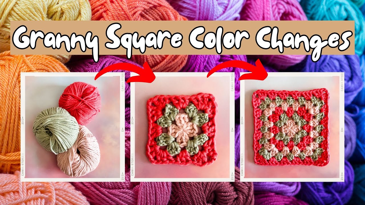 EASY GRANNY SQUARE COLOR CHANGES + 5 Expert Tips for Flawless Squares