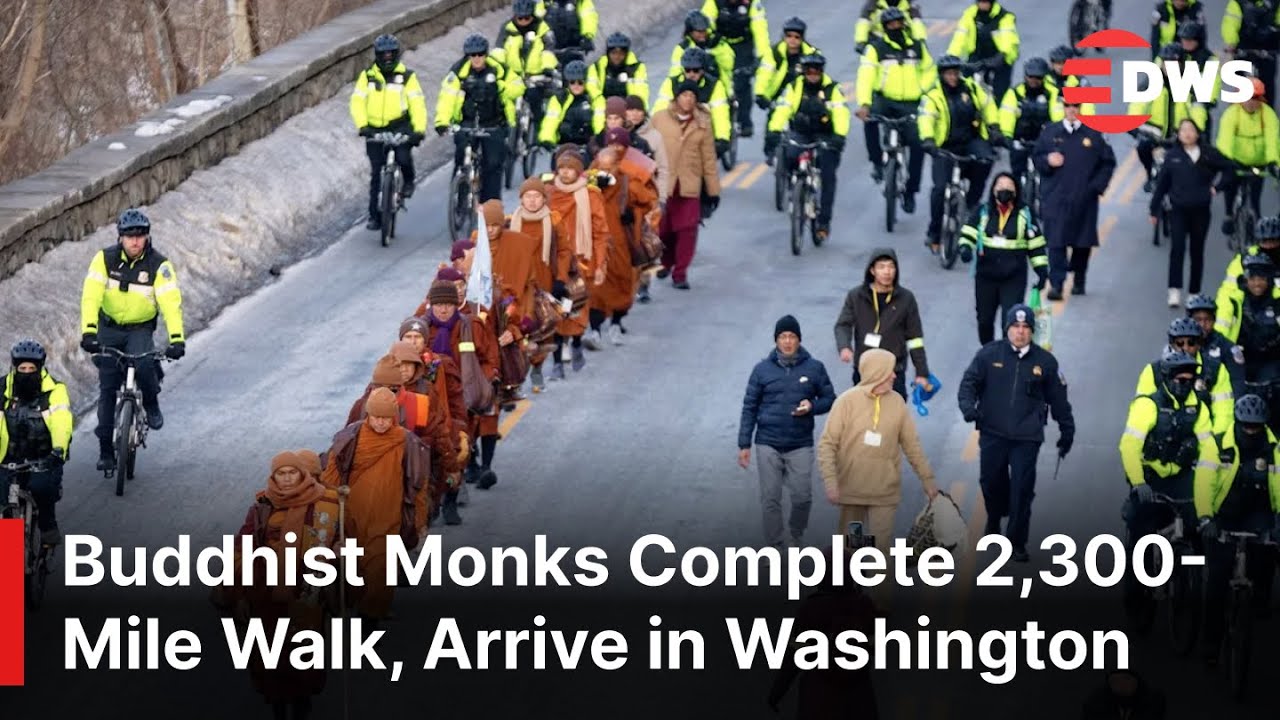 FULL MARCH: Buddhist Monks Complete 2,300-Mile Walk for Peace, Arrive in Washington, D.C. | AC1E