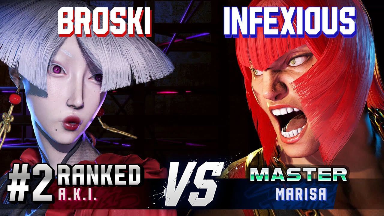SF6 ▰ BROSKI (#2 Ranked A.K.I.) vs INFEXIOUS (Marisa) ▰ High Level Gameplay