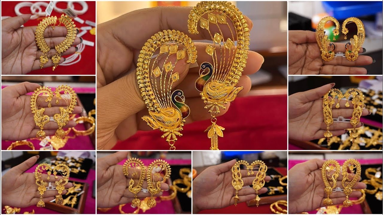 Viral design bridal gold fulkan earring//lightweight and all beutiful fulkan earrings 