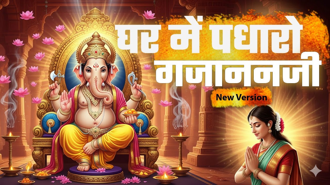 घर में पधारो गजाननजी |  New Powerful Shri Ganesh Bhajan |  Ganapati Aarti Song