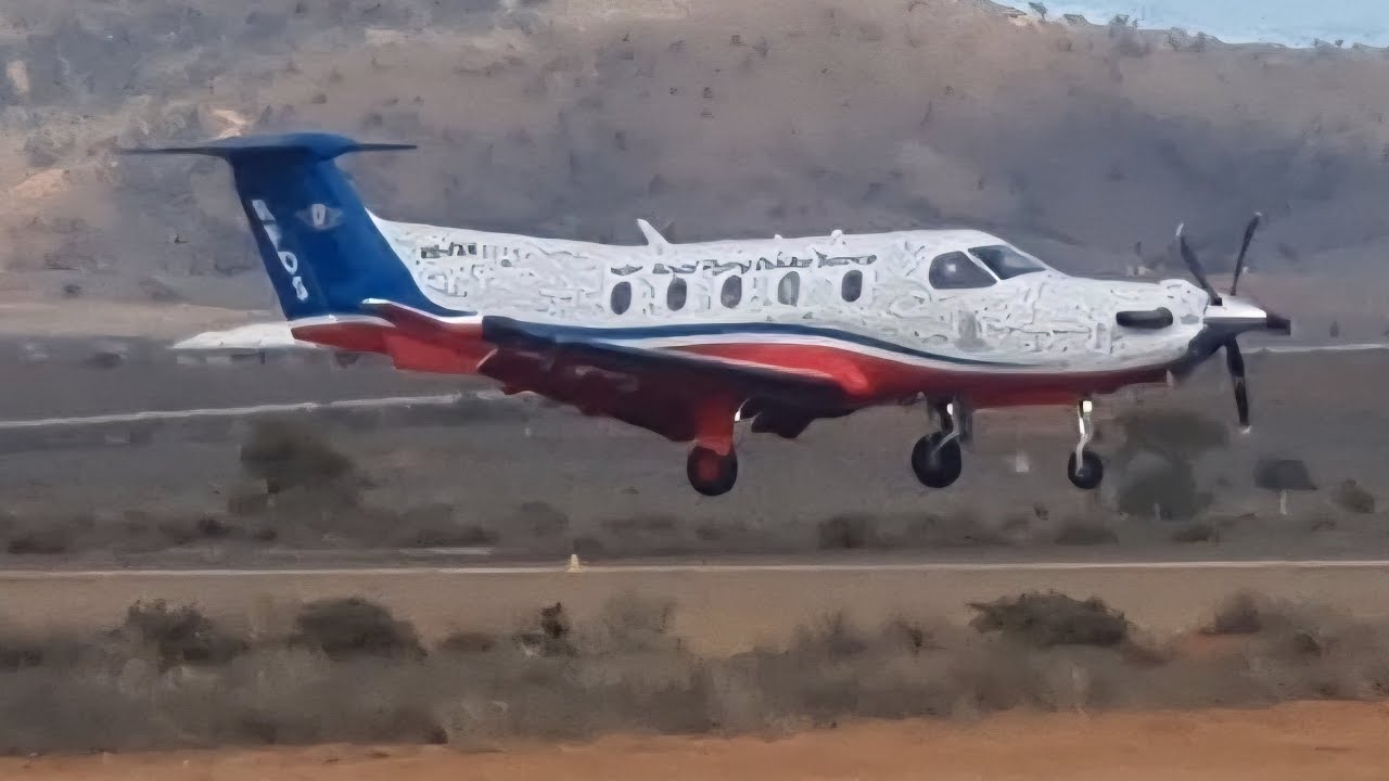 RFDS PC-12 VH-FXN as FlyDoc515 Landing YPAG, 05/07/2025