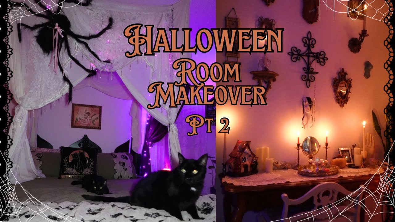 Halloween Room Makeover ✧ Part 2 🕸️ 𝓢𝓹𝓸𝓸𝓴𝔂 ✧ 𝓒𝓸𝔃𝔂 🕯️ 