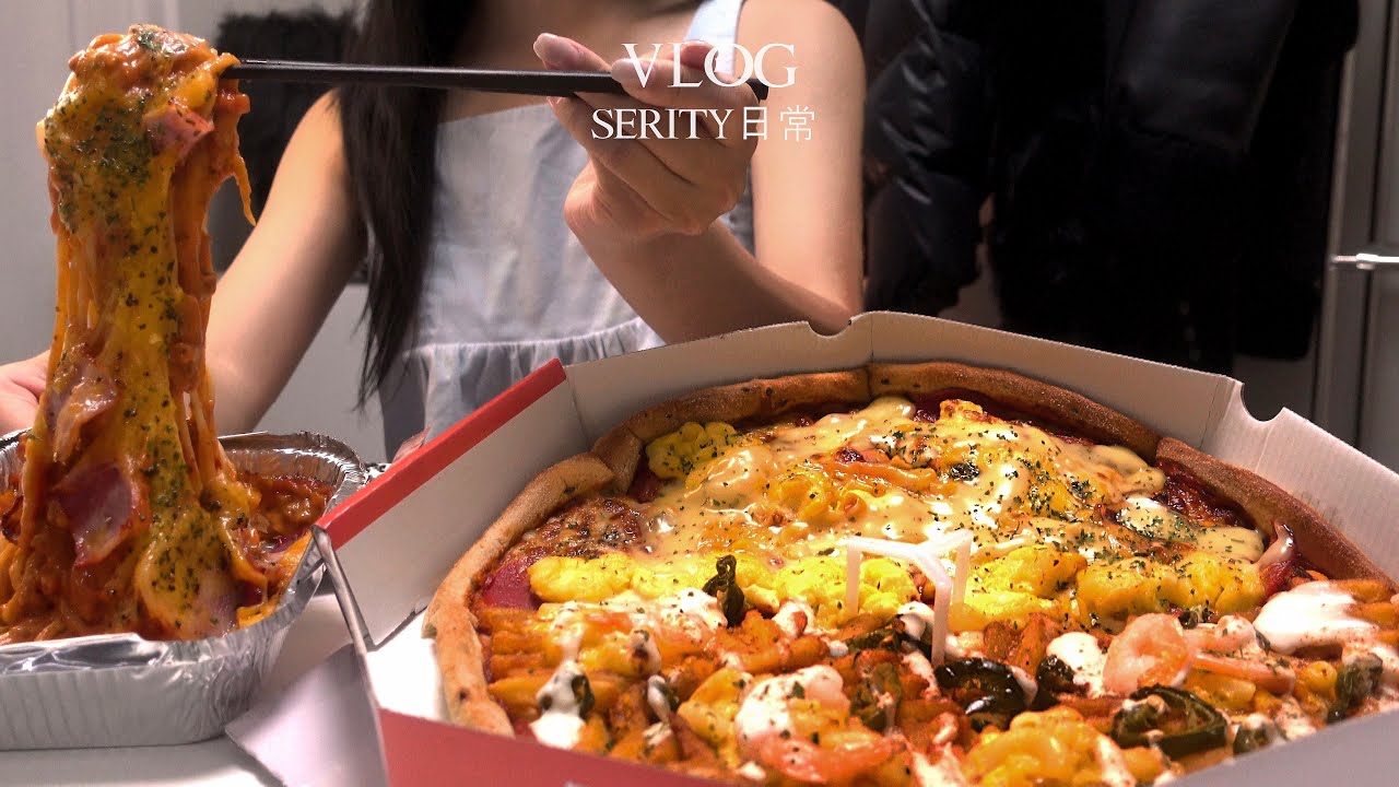 SUB•VLOG) 바다 다녀오고 LA갈비 뜯으며 즐긴 연휴 일상. 청년피자, 새로운 의자 조립, 크래미덮밥, 부추비빔밥, 존맛 일본 초콜릿, 청년다방, 네기 타코야키, 친구 만나기