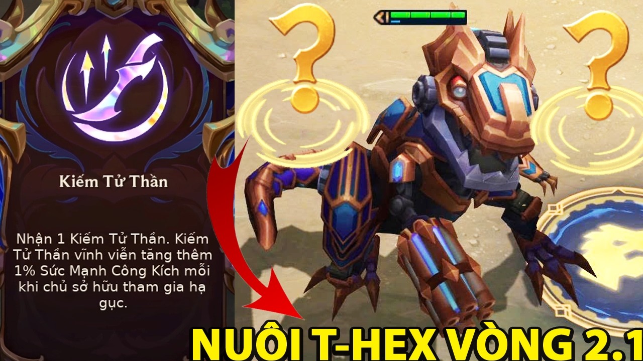 VÒNG 2.1 CÓ T-HEX KẾT HỢP LÕI KIẾM TỬ THẦN TÔI ĐÃ NUÔI T-HEX THÀNH 1 CON QUÁI VẬT .