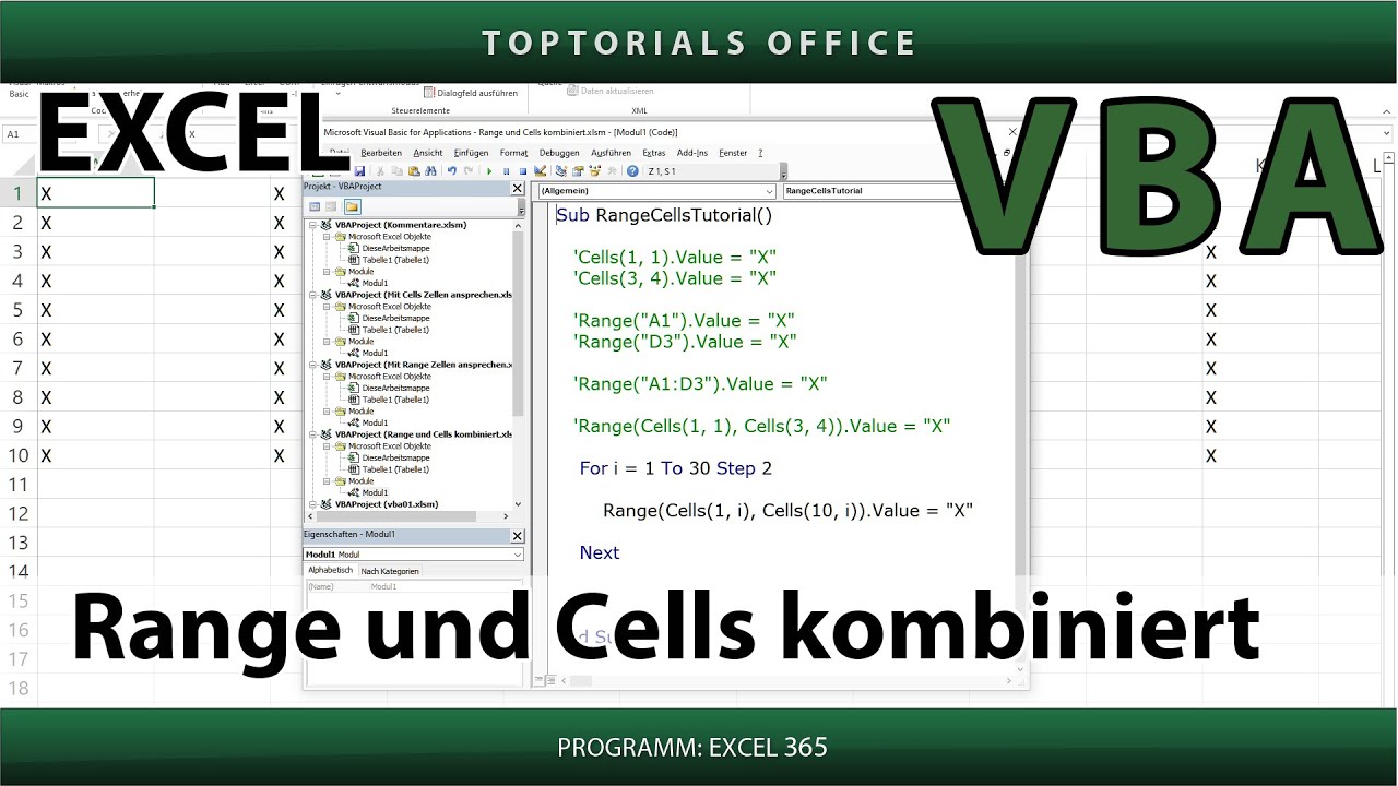 Cells und Range kombiniert / Excel VBA