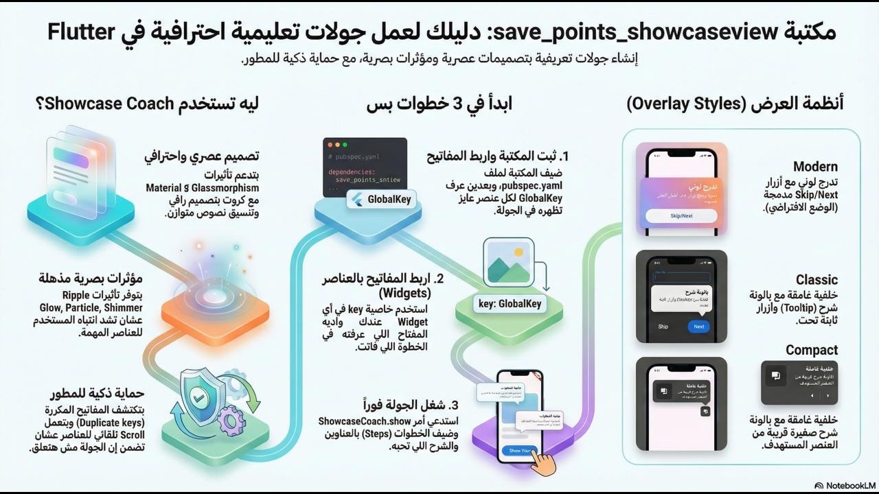 كيف ترشد المستخدم داخل تطبيق Flutter بخطوات ذكية؟