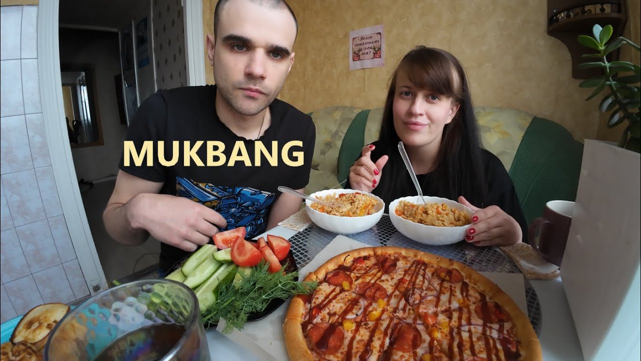 МУКБАНГ ПИЦЦА / PIZZA / ТЯХАН С КУРИЦЕЙ / ОЛАДЬИ / MUKBANG EATING ASMR АСМР #mukbang #food #asmr
