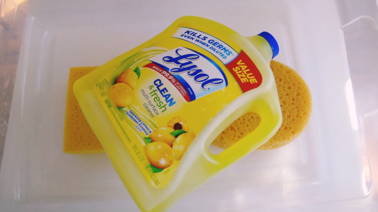 ASMR Lysol Clean SQUEEZES🍋Sponge Rinsing & Recycling