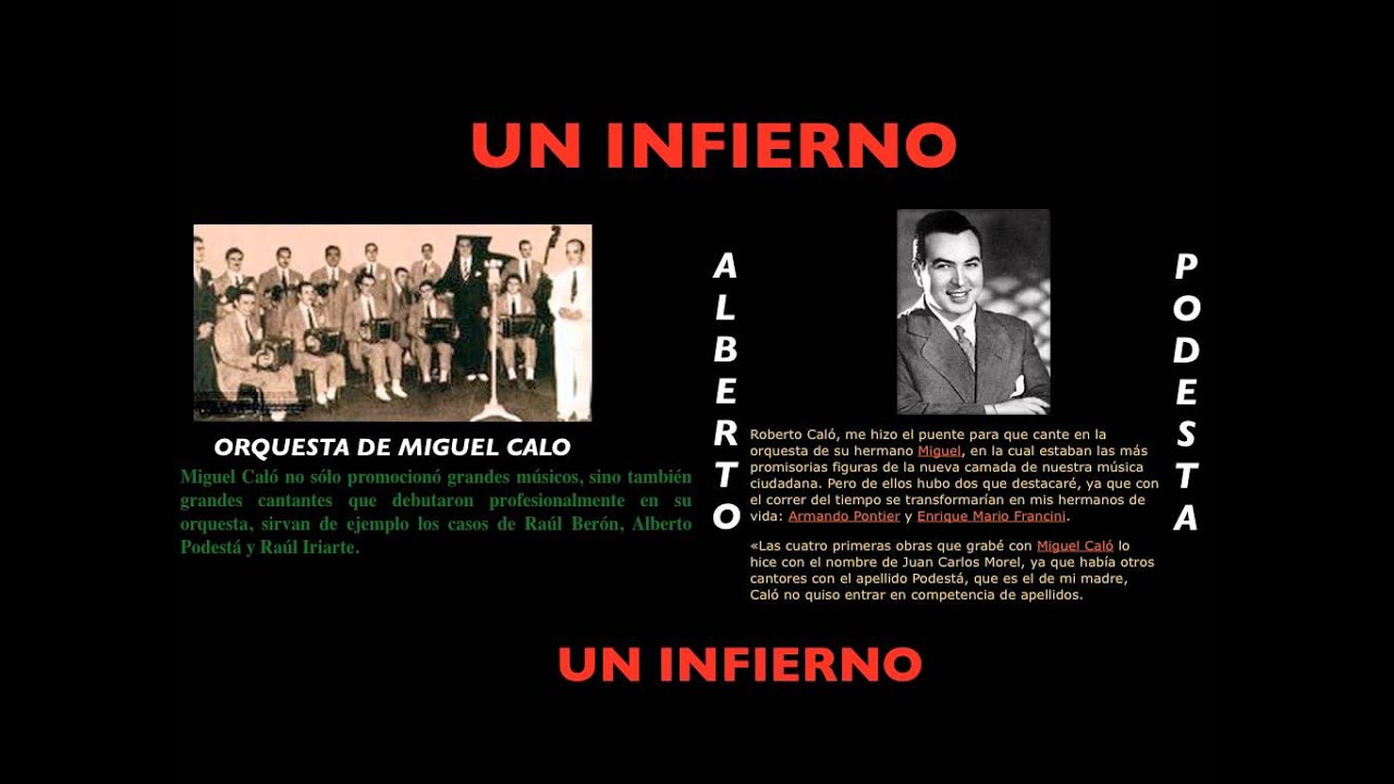 UN INFIERNO-MIGUEL CALO-ALBERTO PODESTA