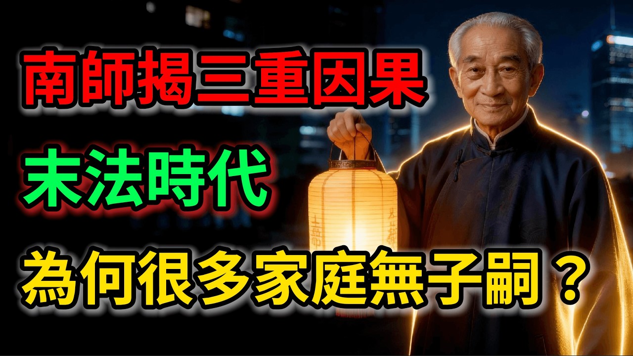 末法時代家族斷嗣之謎：南師揭示三重因果，句句驚醒夢中人！#南懷瑾 #求子 #因果 #家庭風水 #佛學智慧 #情感 #佛學 #六道輪迴 #因果 #孩子