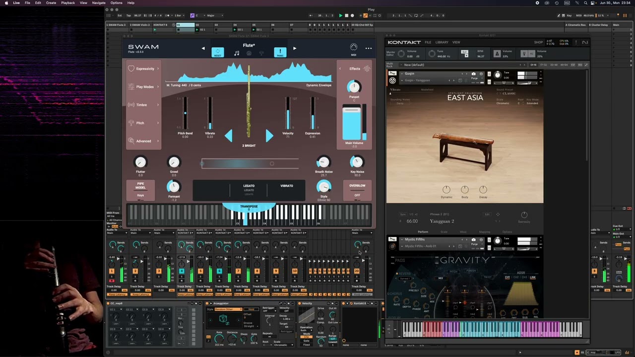 Live EWI flow with some generative tones
