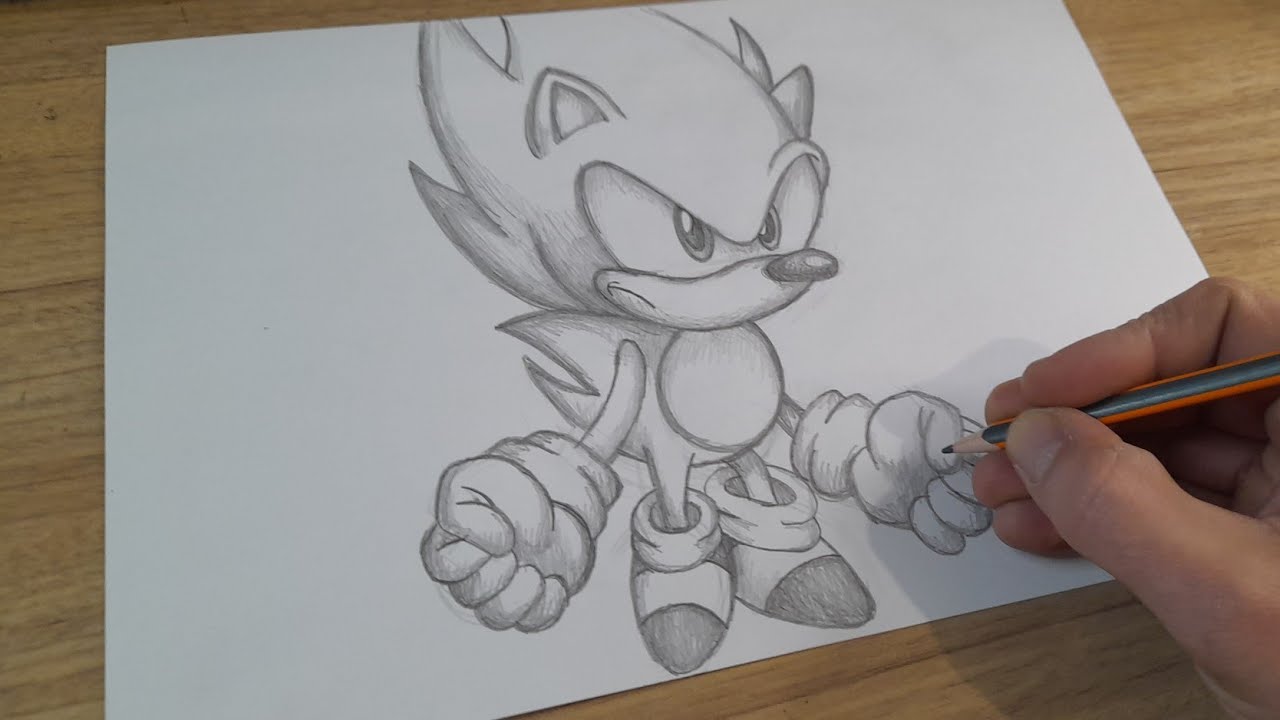 COMO DESENHAR O SUPER SONIC PASSO A PASSO