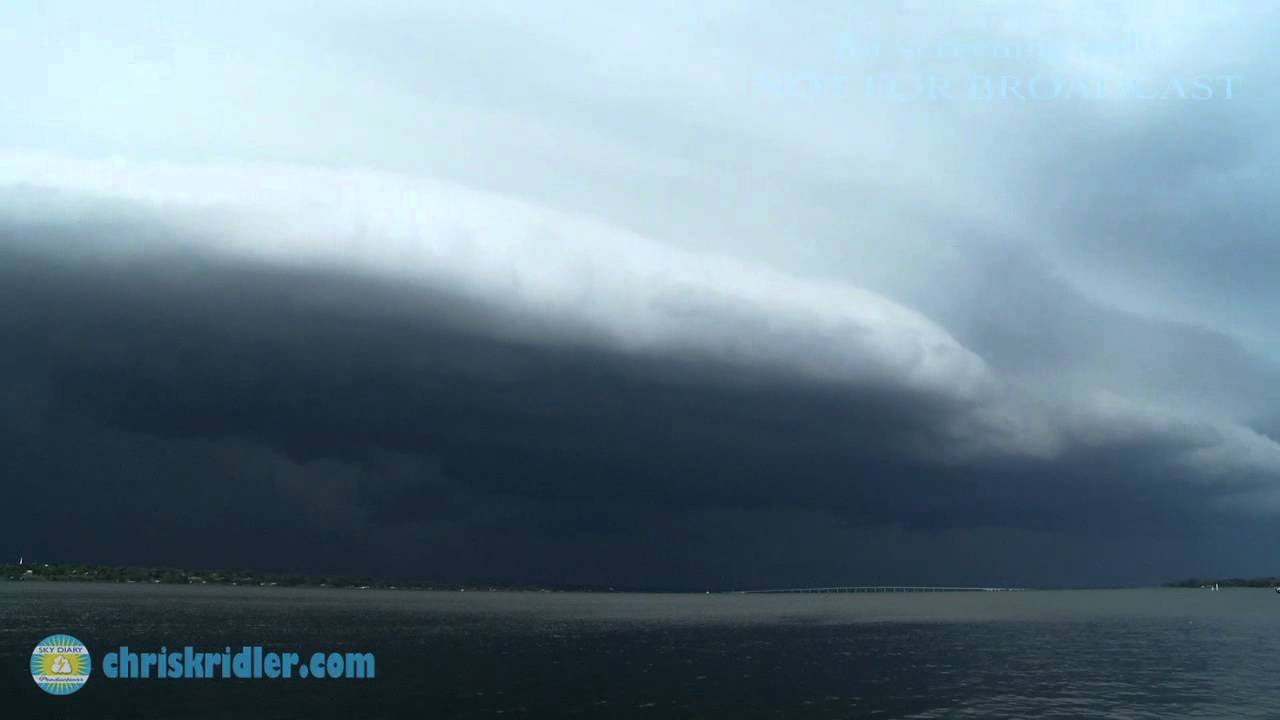 13 June 2012 Florida storm - shelf cloud time-lapse