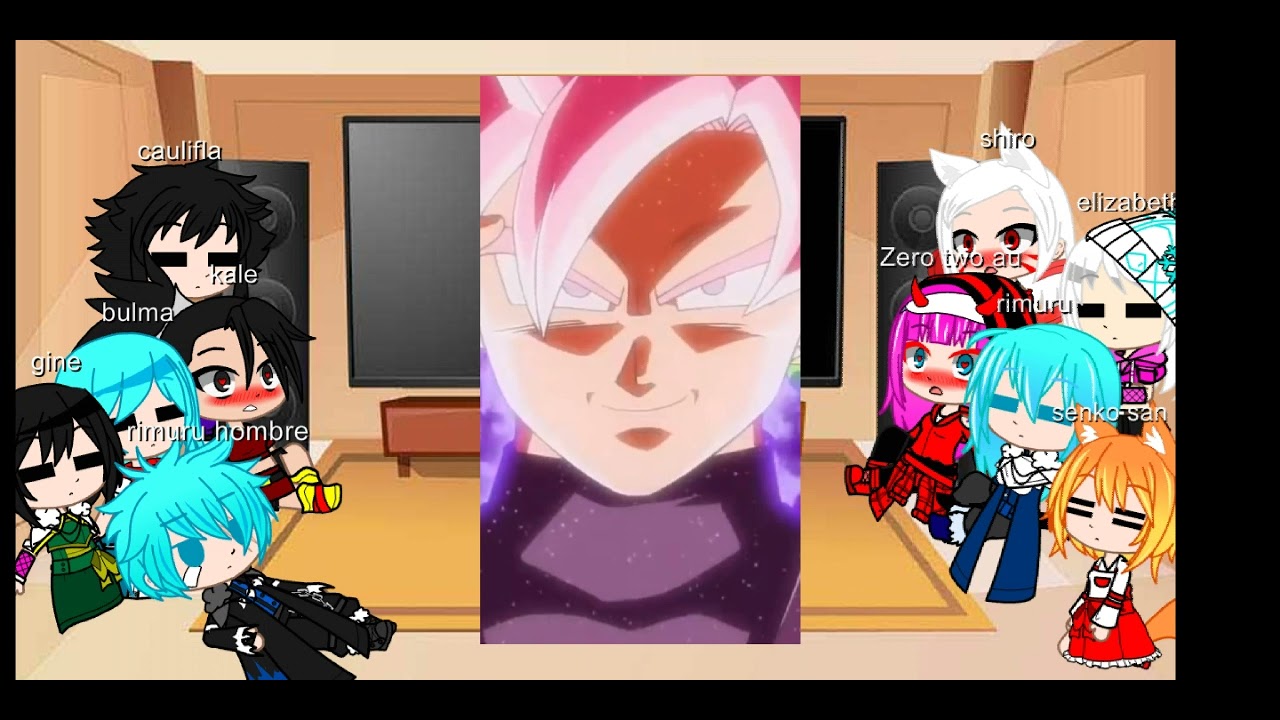 las chicas y alguien más reacciona a black y Goku