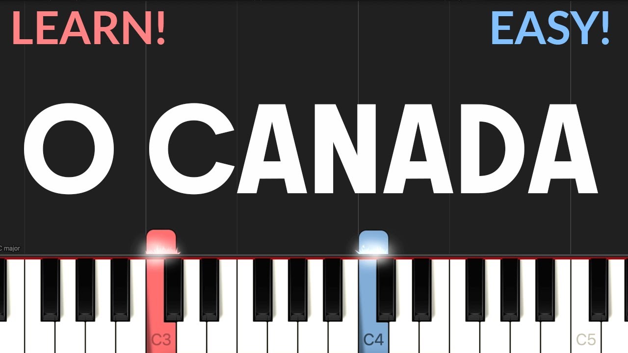 O Canada - Гимн Канады | EASY Piano Tutorial