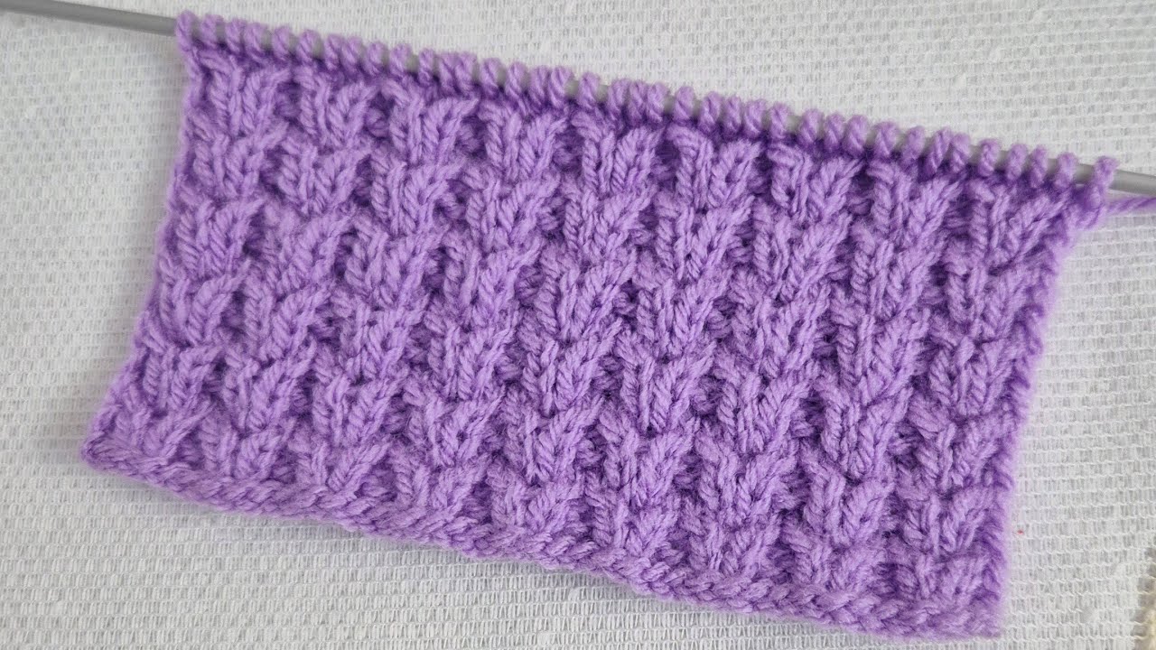 @قناة تعليم التريكو والكروشيه#triku #تريكو#غرزة ضفيرة جميلة لعمل/بلوفر/جاكيت/سكارف/قبعة لكل الأعمار 