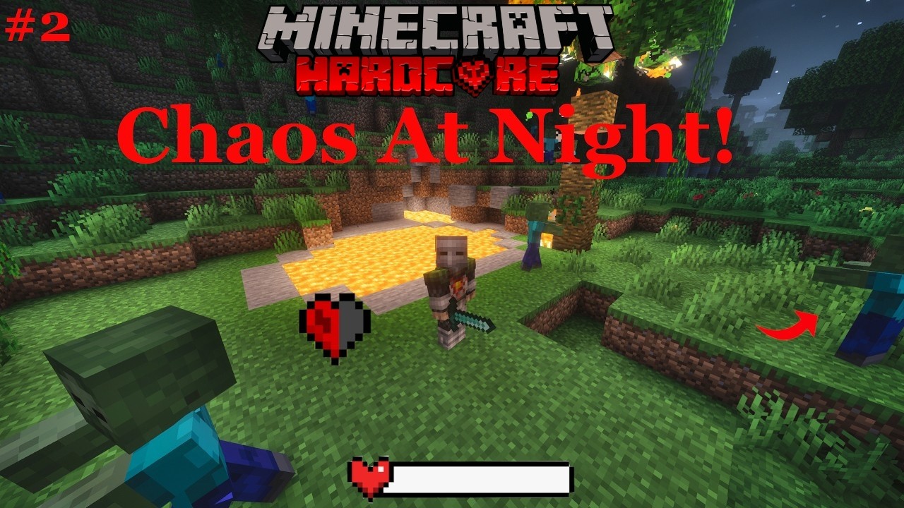 Chaos At Night In HARDCORE MINECRAFT!