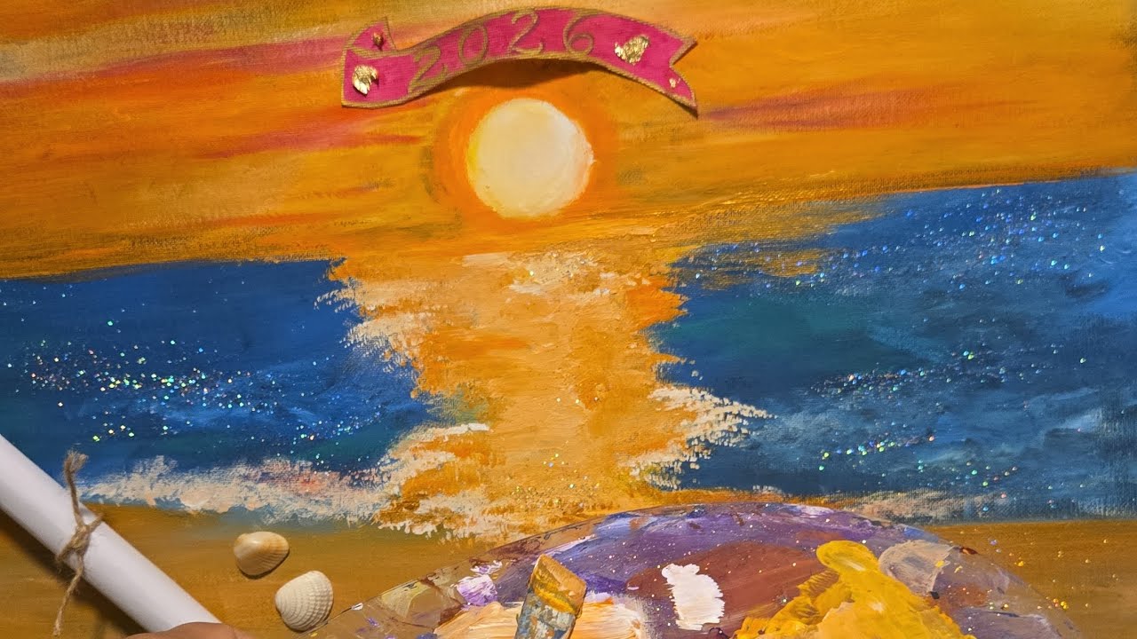 Sunset. Birthday/Graduation painting.