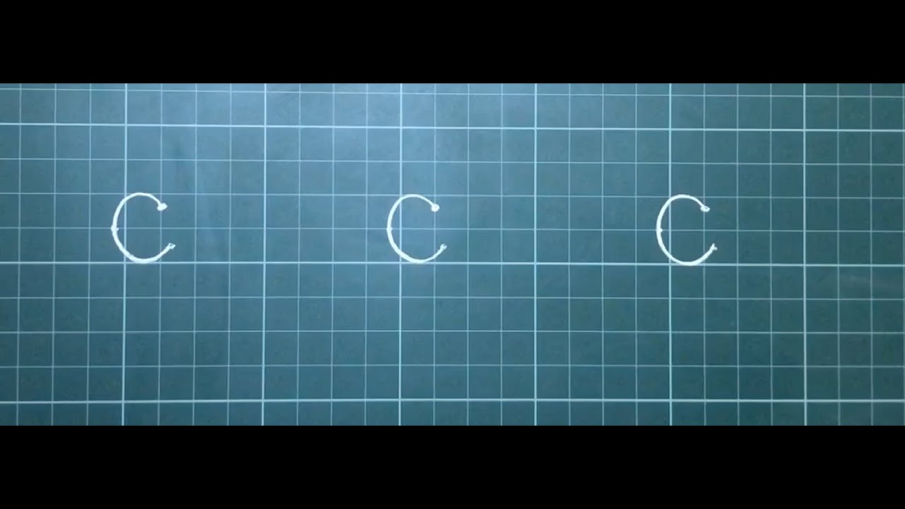 Học viết bảng chữ cái - Học viết chữ c (nét cong hở phải)