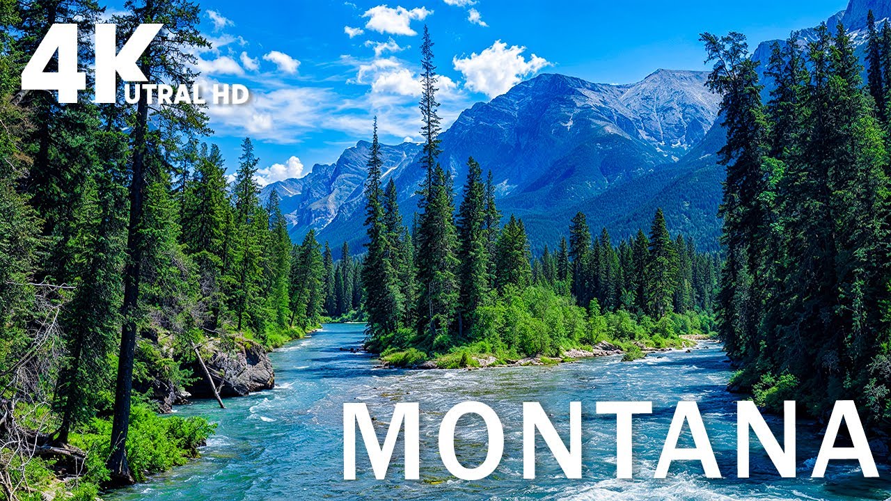 Montana 4K UHD • Scenic Relaxation Film with Spring Beauty • Calming Piano Music