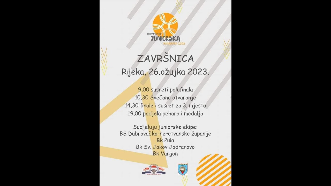 ZAVRŠNICA JUNIORSKE LIGE , POLU-FINALE, RIJEKA ,26.03.