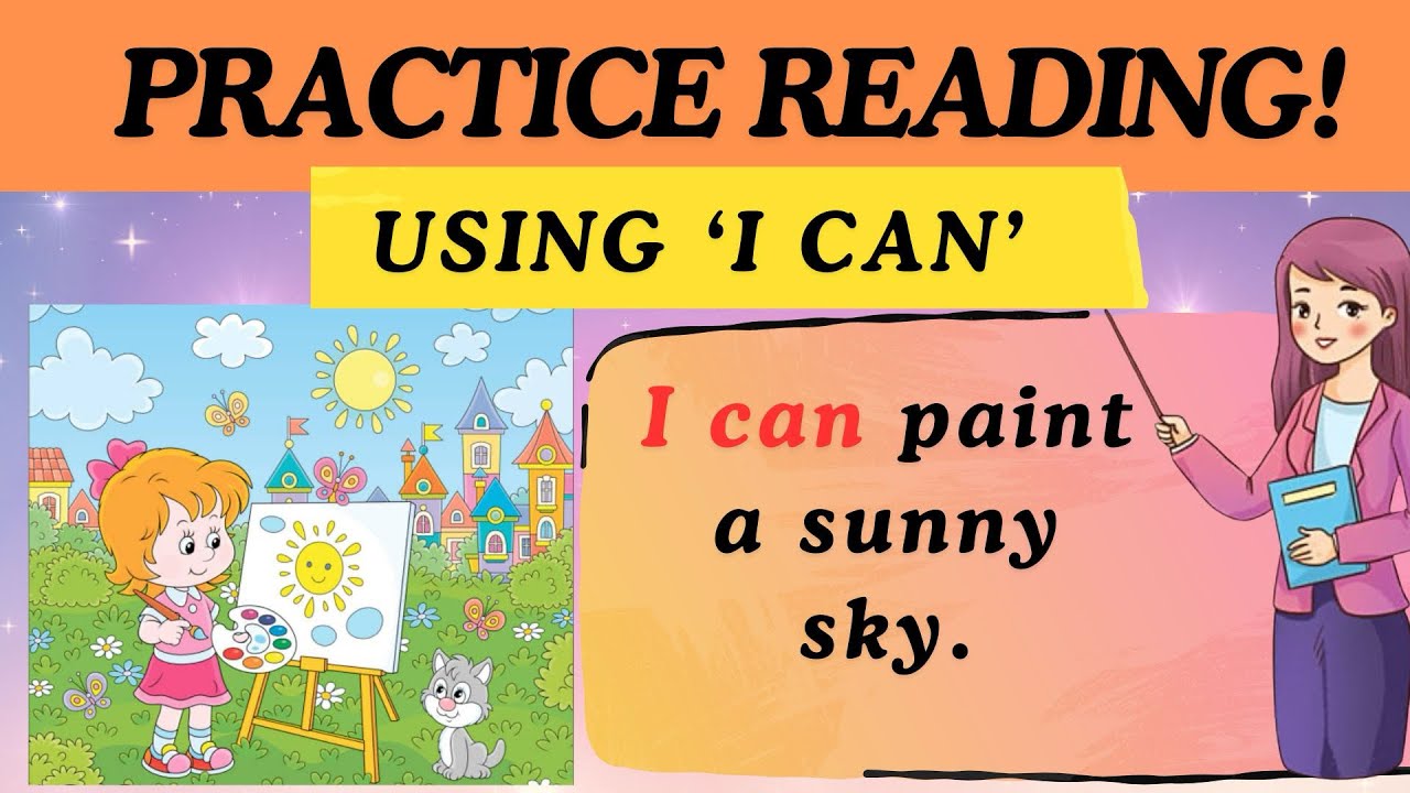 PRACTICE READING USING I CAN | SIMPLE WORDS FOR KIDS | KINDERGARTEN | KEEP LEARNING |