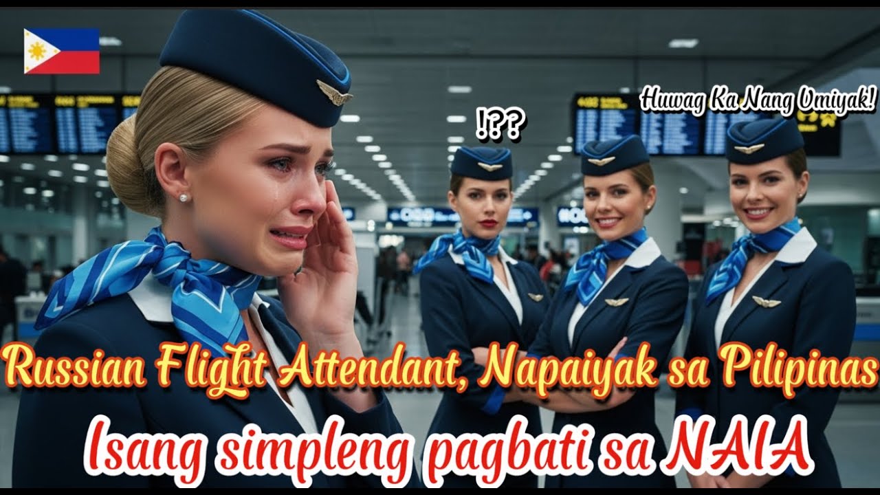Russian flight attendant beterano, unang beses sa Pilipinas, nabigla sa pagbati sa NAIA, napaiyak!!