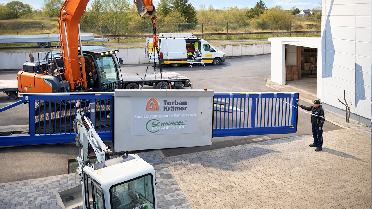 Trendline Toranlage mit Hybrid Corner – vormontierte Torlösung von Schnabel Einfahrtstore