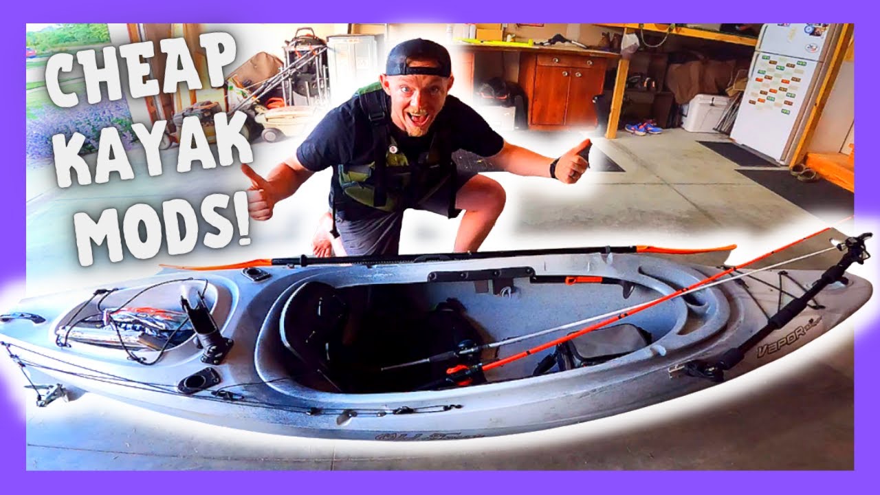 CHEAP Sit Inside Kayak Fishing Modifications | DIY Kayak Set Up