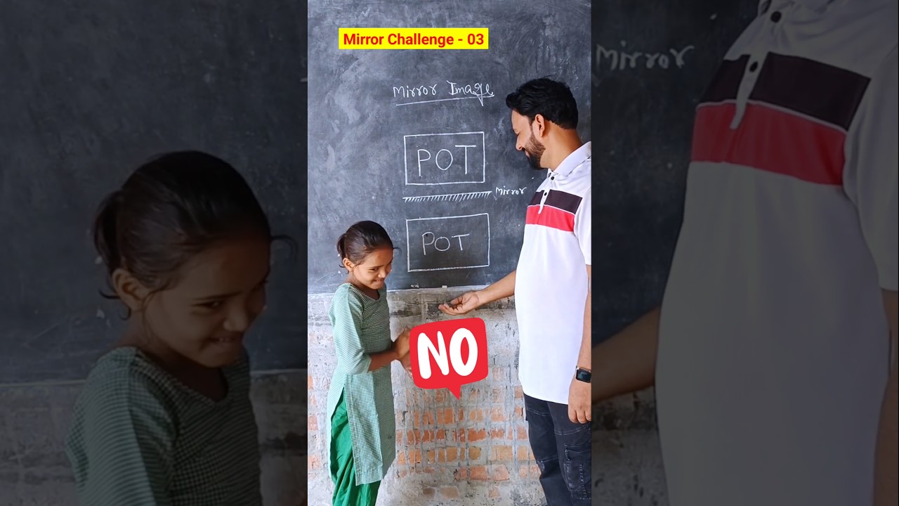 Mirror image challenge - 03 / innovative ideas. #education #challenge #maths #iqtest #yotubeshorts