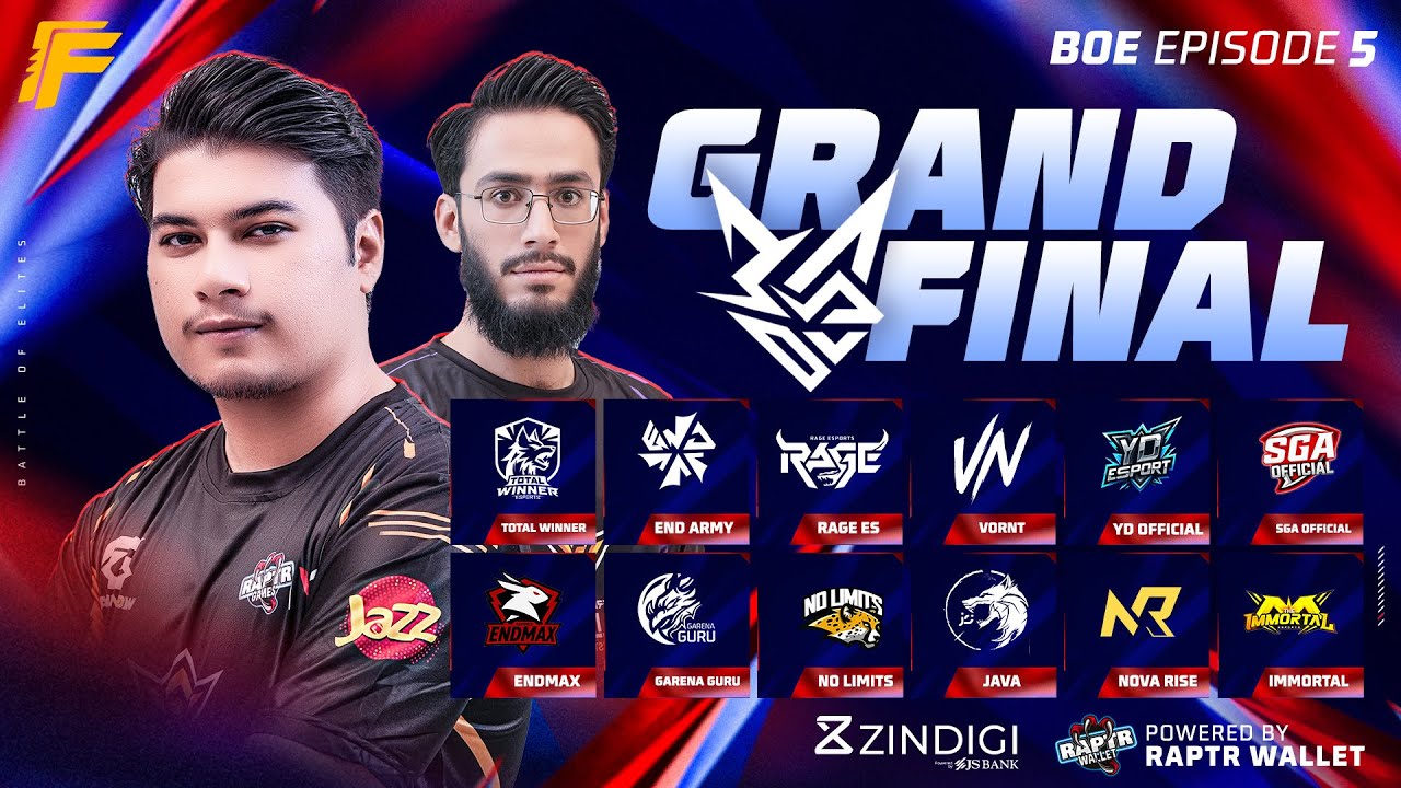 Battle of Elites EP-5 | Grand Finals🔥| Powered by RAPTR Wallet | ‪@FreeFireEsportsPakistan ‬