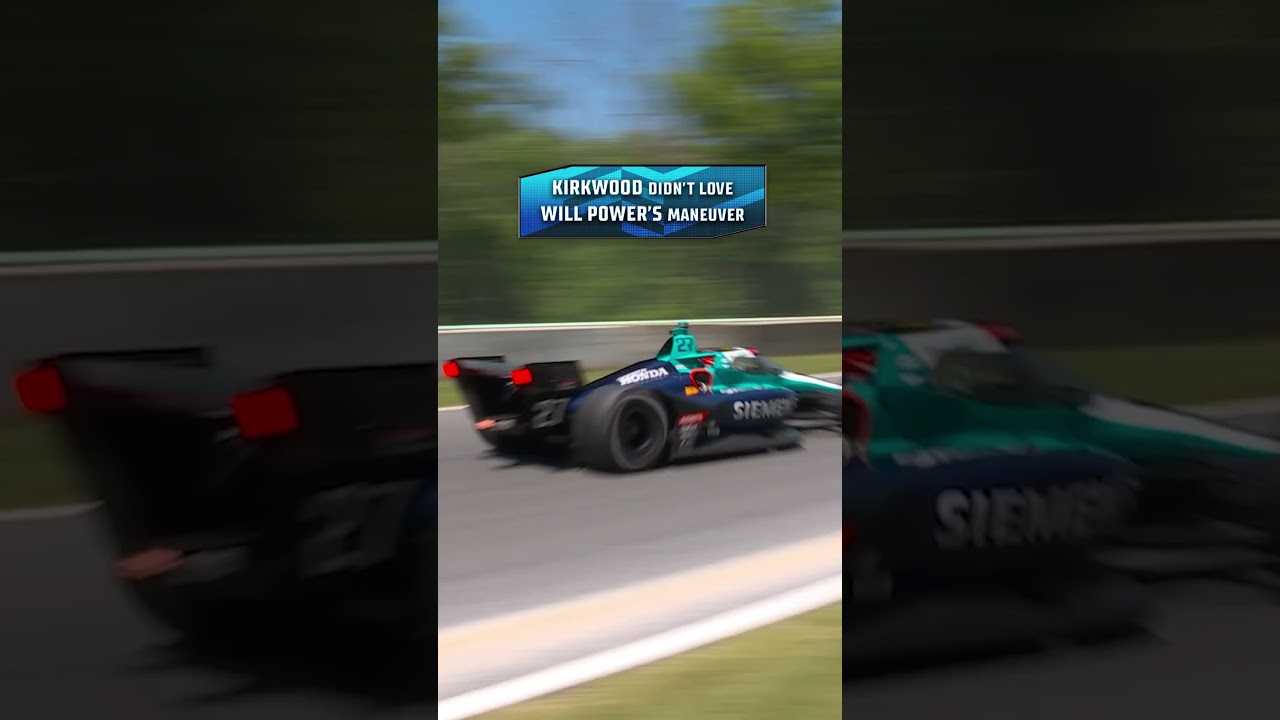 Tensions FLARE between Kyle Kirkwood and Will Power after this move 😳 #IndyCar #RoadAmerica #Racing