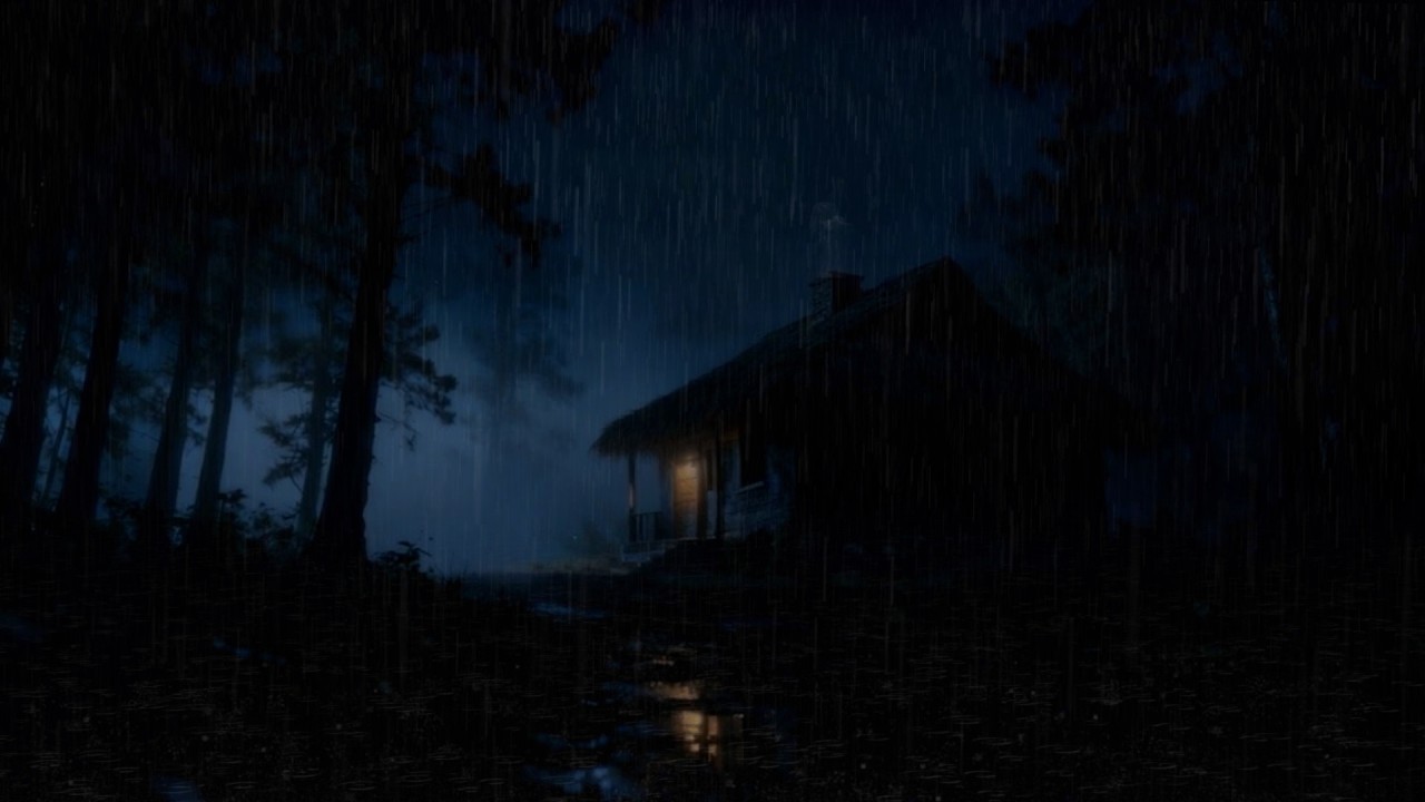 Forest Rain at Night 🌲 Peaceful Sleep Sounds for Deep Rest